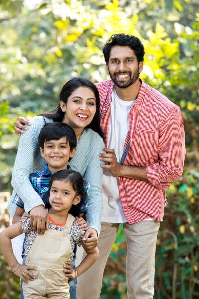 Happy family for health insurance